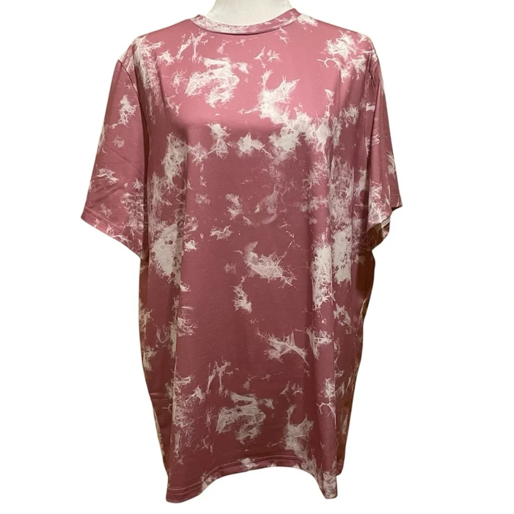 Pink and White Marbled Top‎